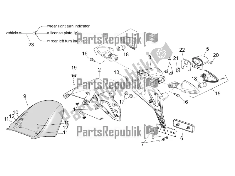 Toutes les pièces pour le Carrosserie Arrière Ii du Aprilia Tuono V4 1100 Factory ZD4 TYH 2016