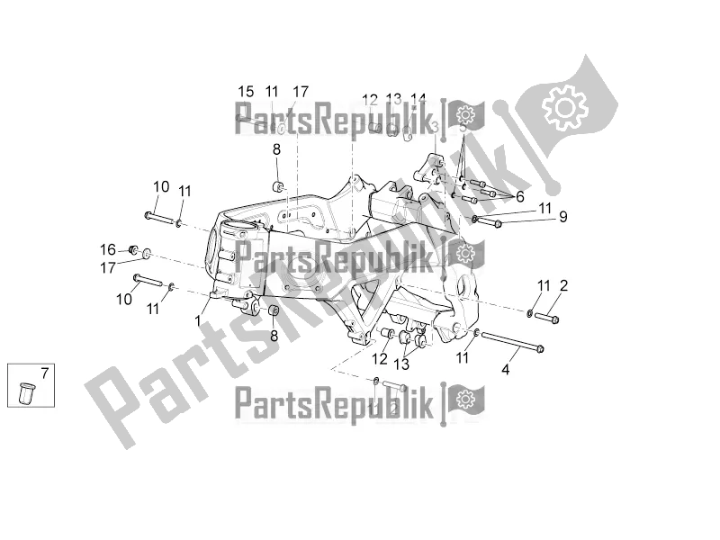 All parts for the Frame I of the Aprilia Tuono V4 1100 RF 2018