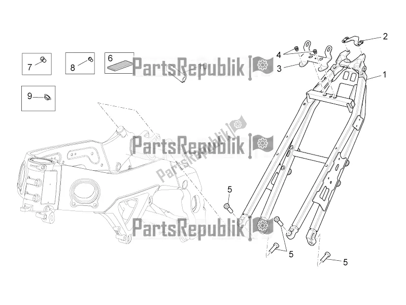 All parts for the Frame Ii of the Aprilia Tuono V4 1100 RF 2018