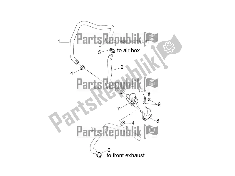 All parts for the Secondary Air of the Aprilia Tuono V4 1100 RF 2018