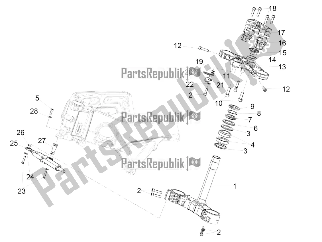 Tutte le parti per il Timone del Aprilia Tuono V4 1100 RF 2018