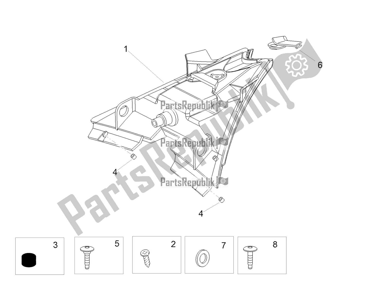 Tutte le parti per il Fanale Posteriore del Aprilia Tuono V4 1100 RF 2018