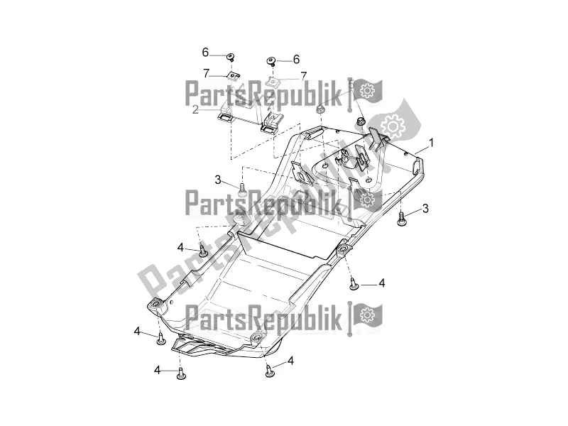 All parts for the Undersaddle of the Aprilia Tuono V4 1100 RF USA, Canada 2018