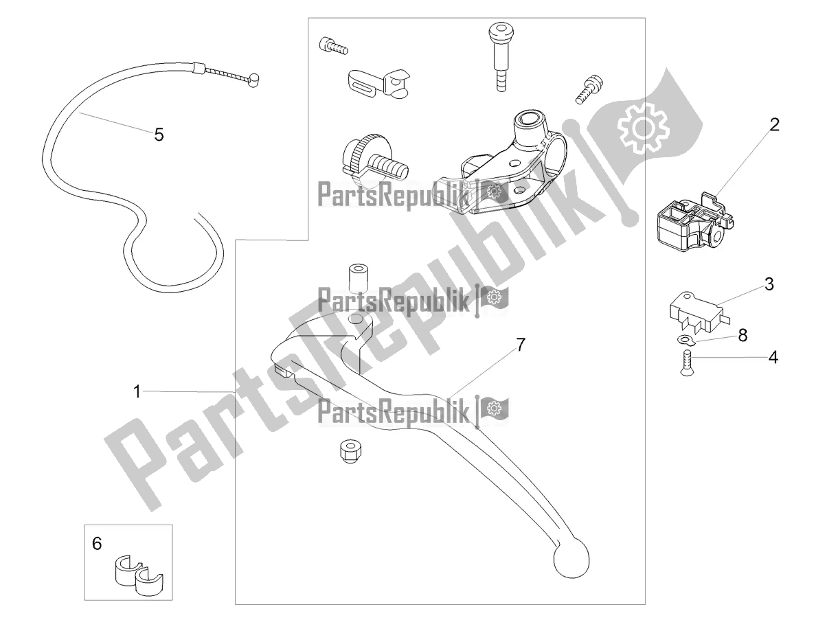 All parts for the Clutch Lever of the Aprilia Tuono V4 1100 RR 2020