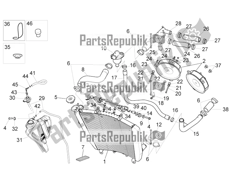 Tutte le parti per il Sistema Di Raffreddamento del Aprilia Tuono V4 1100 RR 2020