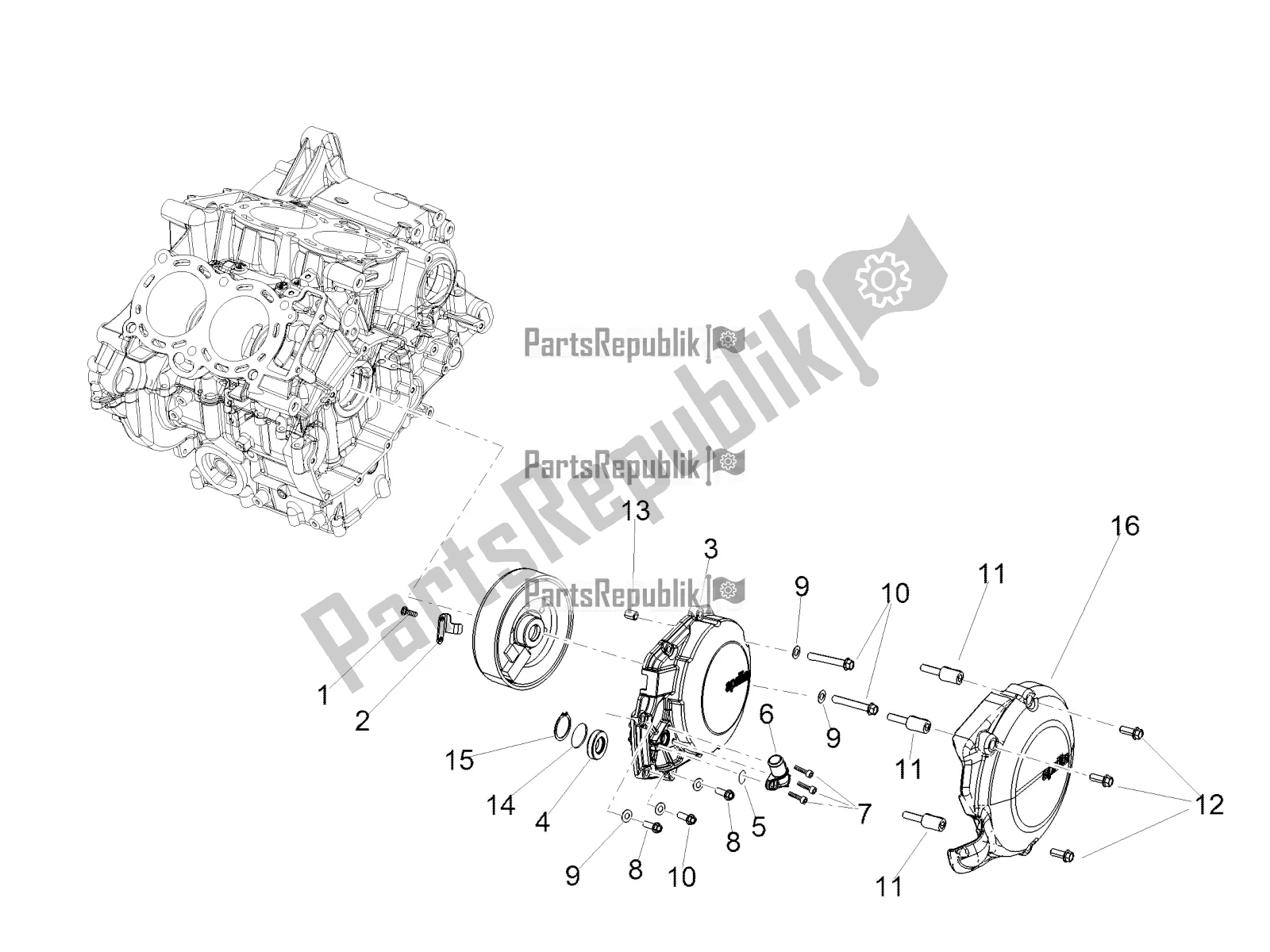 Toutes les pièces pour le Couverture du Aprilia Tuono V4 1100 RR 2020