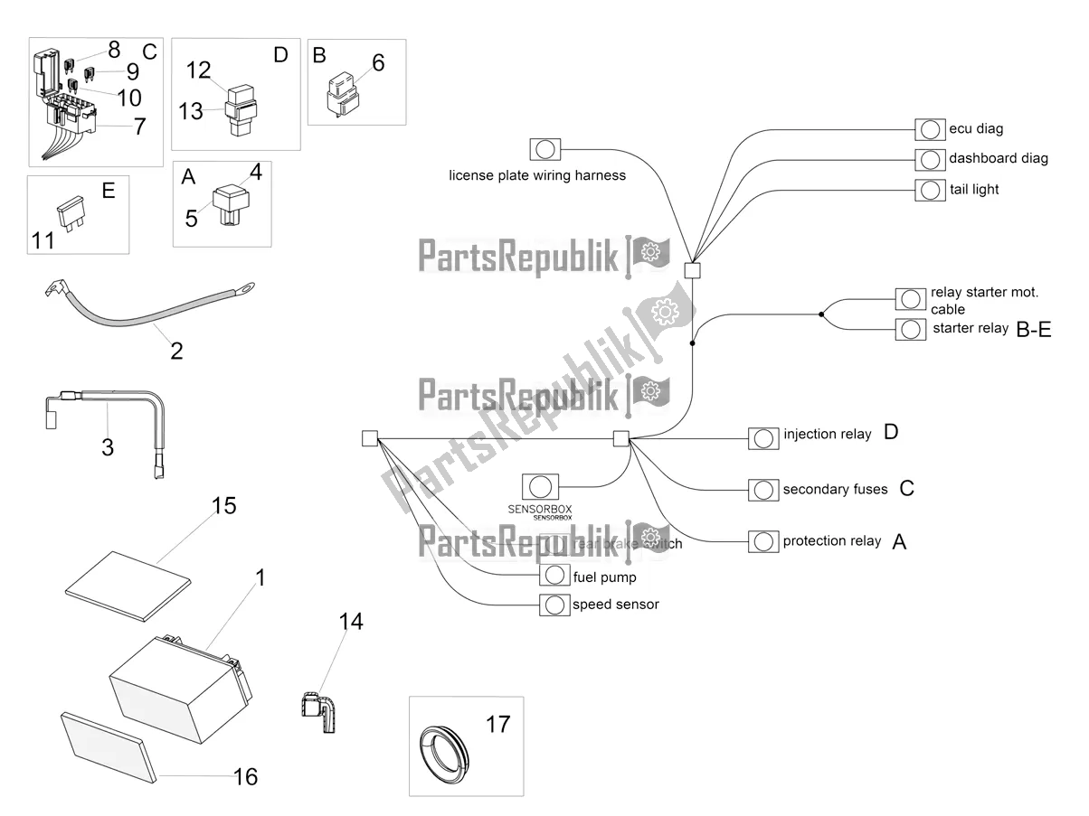 All parts for the Electrical System Ii of the Aprilia Tuono V4 1100 RR 2020