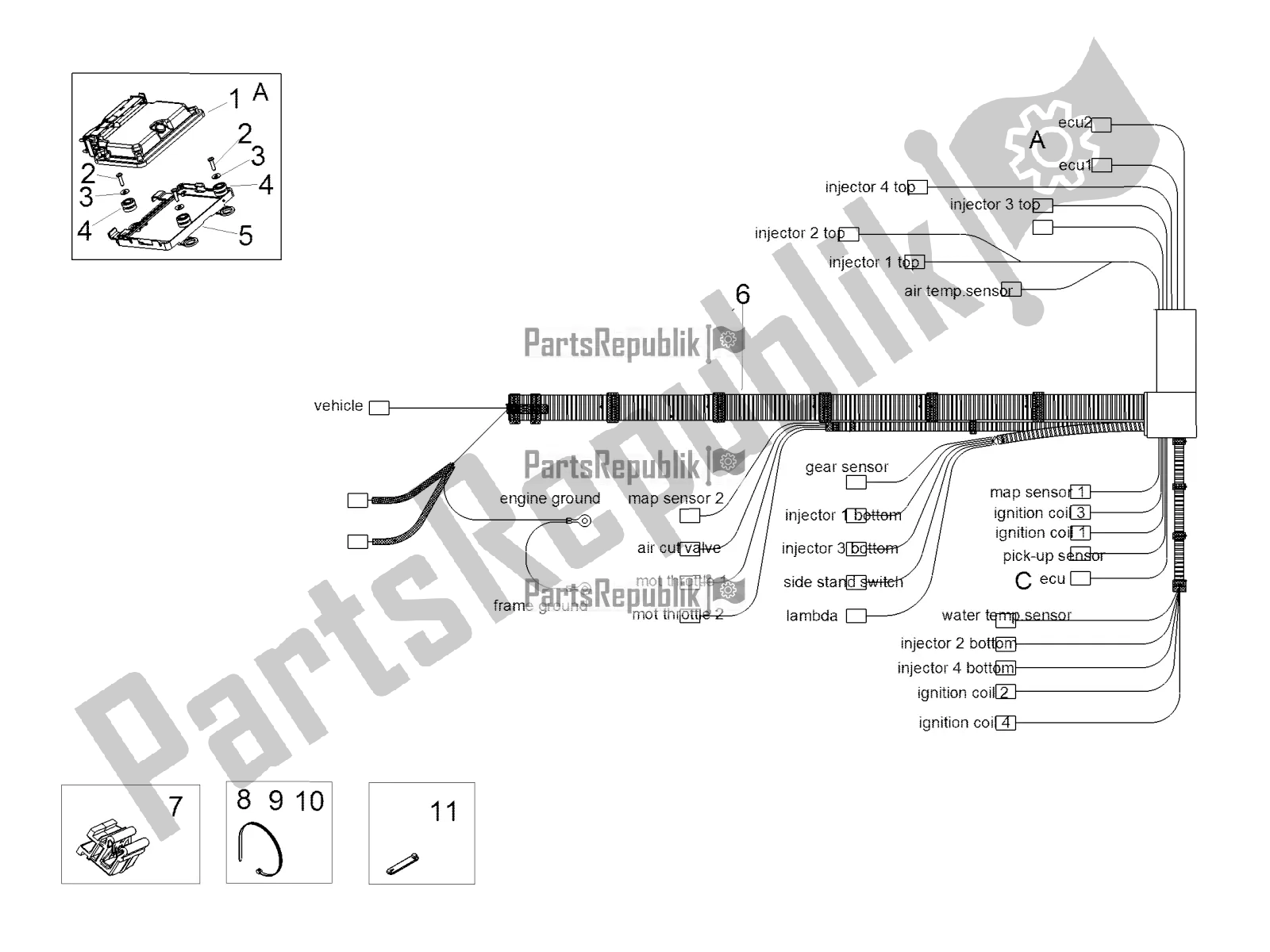 All parts for the Electrical System Iii of the Aprilia Tuono V4 1100 RR 2020