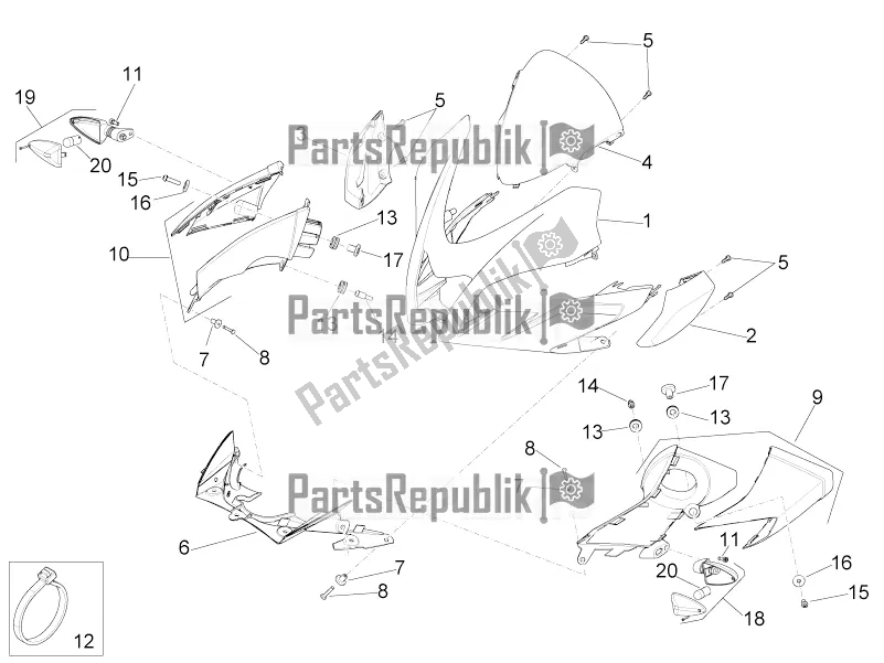 Toutes les pièces pour le Corps Avant I du Aprilia Tuono V4 1100 RR 2020