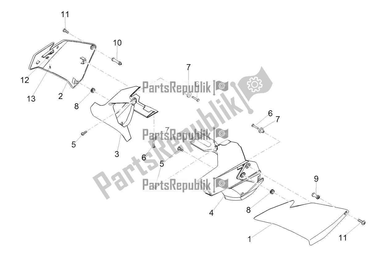 Todas as partes de Corpo Frontal Ii do Aprilia Tuono V4 1100 RR 2020