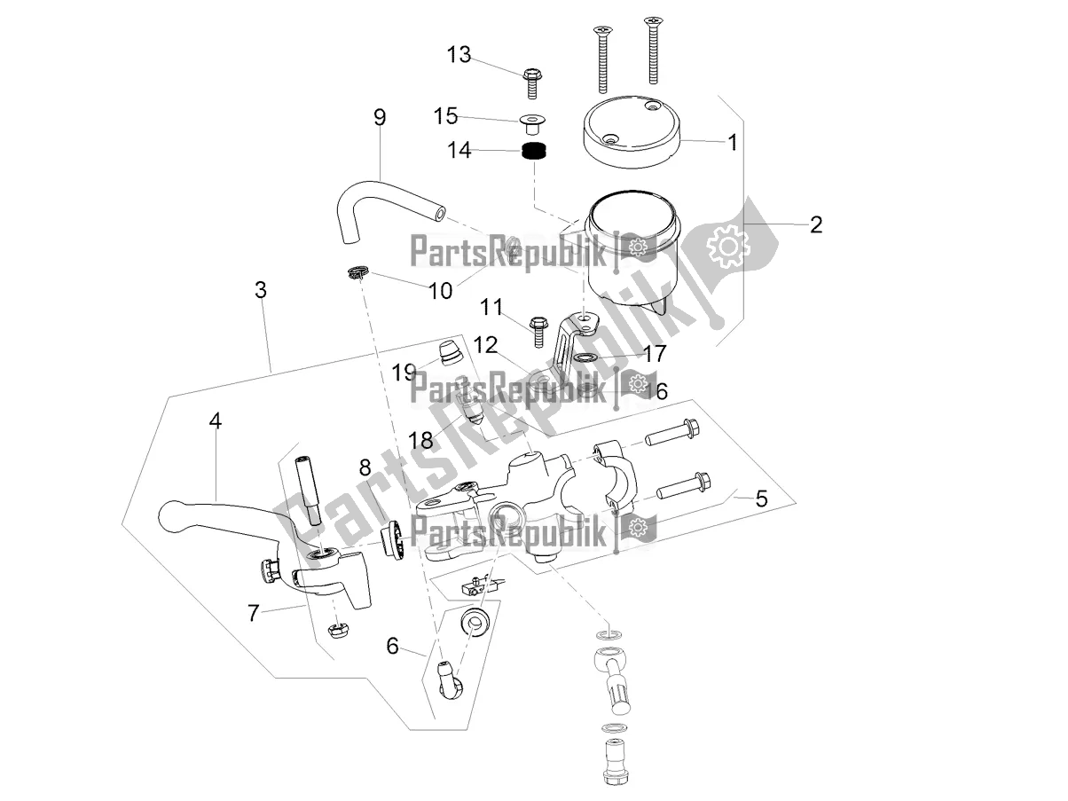 Toutes les pièces pour le Maître-cylindre Avant du Aprilia Tuono V4 1100 RR 2020