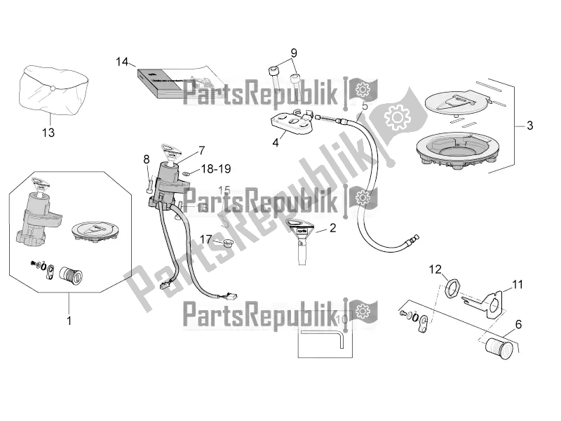 Todas las partes para Kit De Hardware De Bloqueo de Aprilia Tuono V4 1100 RR 2020