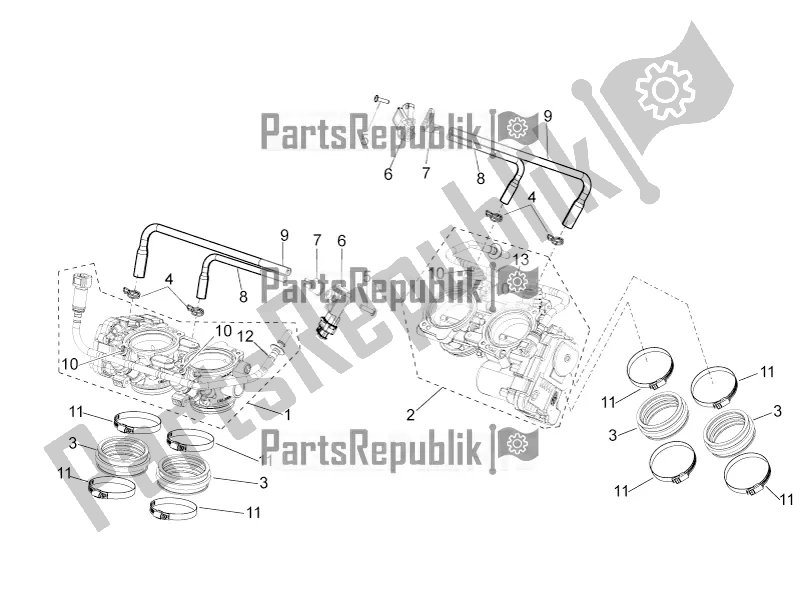 Alle onderdelen voor de Gasklephuis van de Aprilia Tuono V4 1100 RR 2020