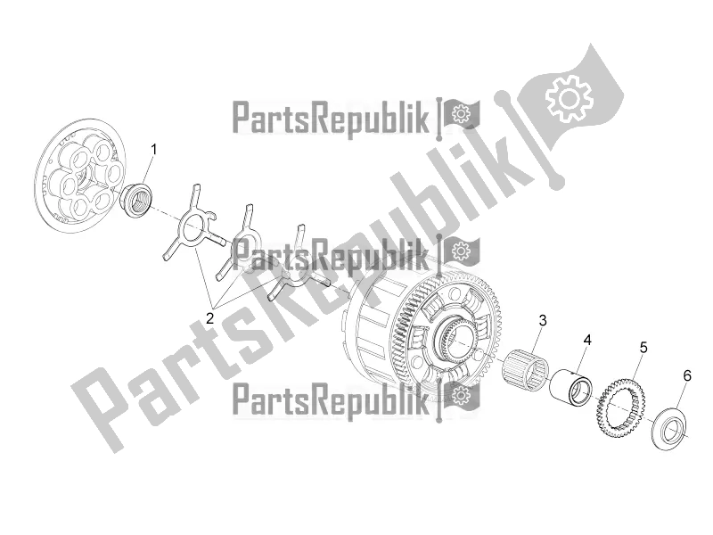 All parts for the Clutch I of the Aprilia Tuono V4 1100 RR Apac 2019