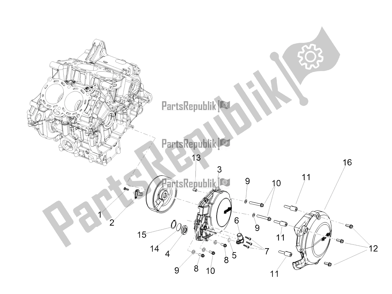 All parts for the Cover of the Aprilia Tuono V4 1100 RR Apac 2019