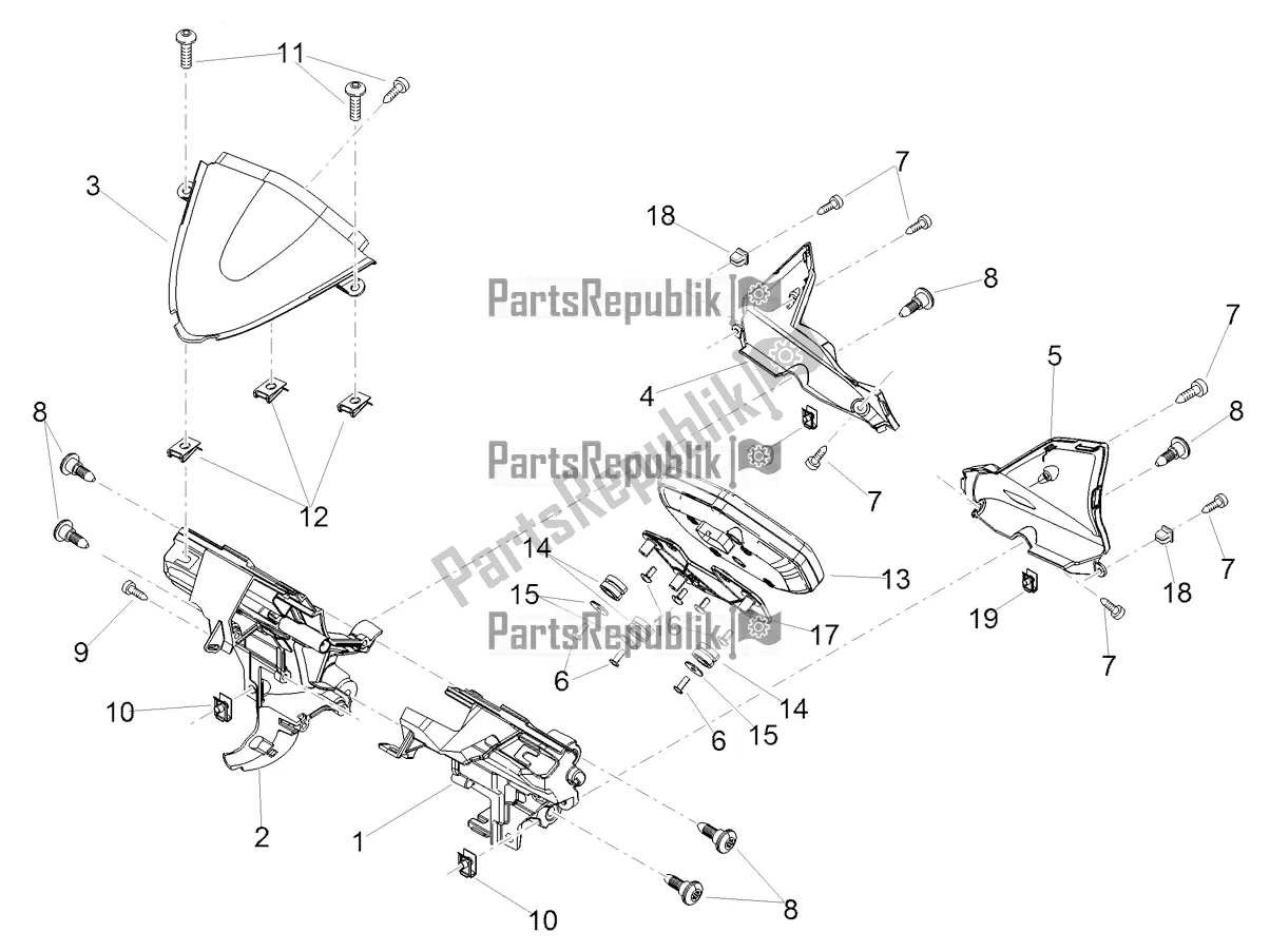 Alle onderdelen voor de Dashboard van de Aprilia Tuono V4 1100 RR Apac 2019