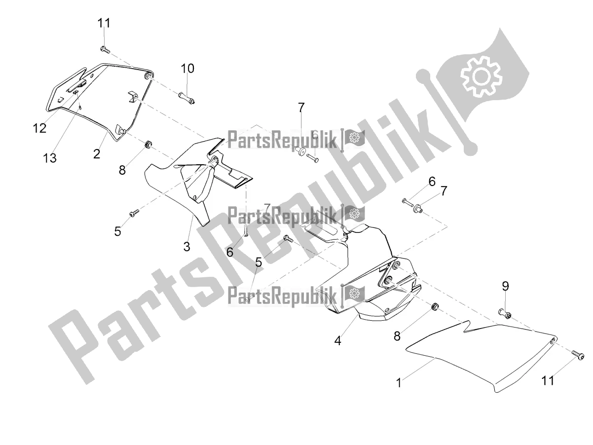 All parts for the Front Body Ii of the Aprilia Tuono V4 1100 RR Apac 2019