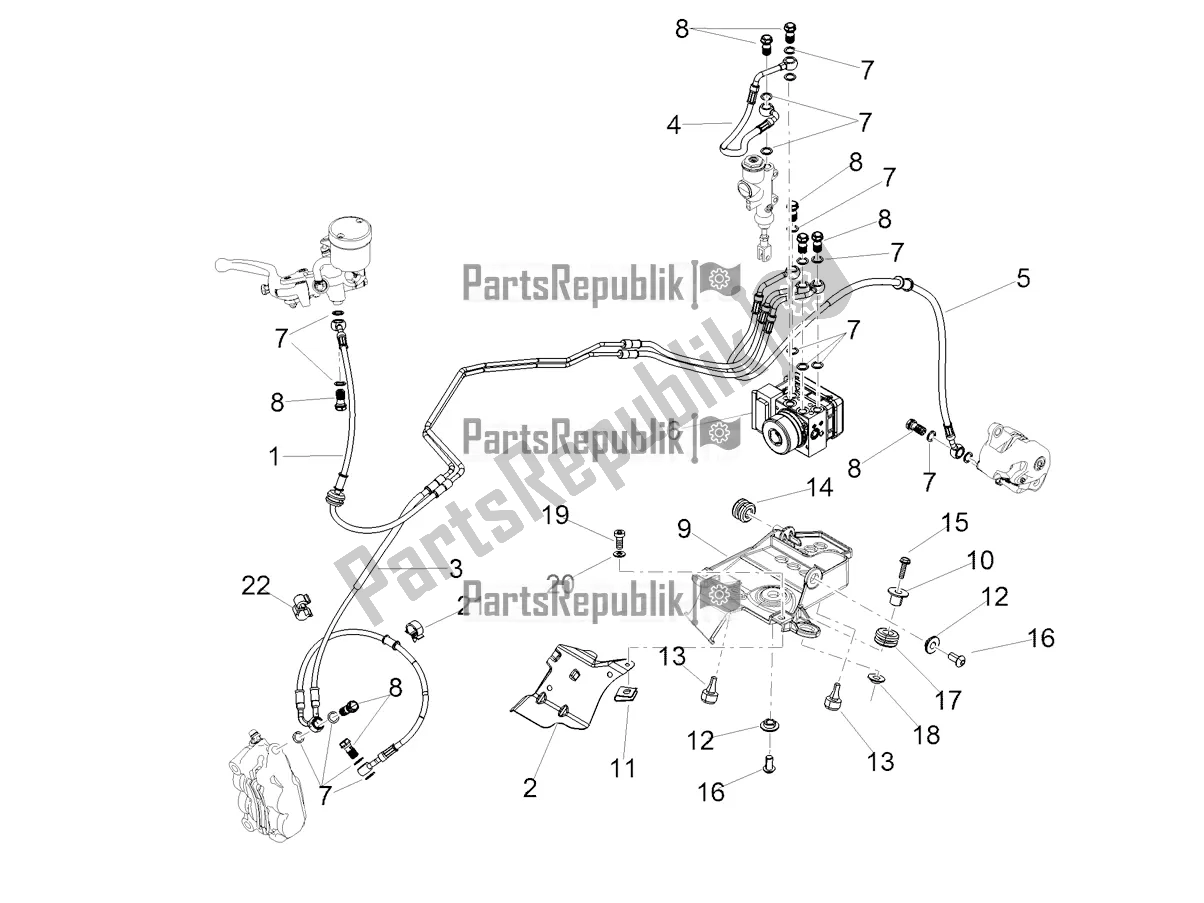 Todas las partes para Sistema De Frenos Abs de Aprilia Tuono V4 1100 RR Apac 2020