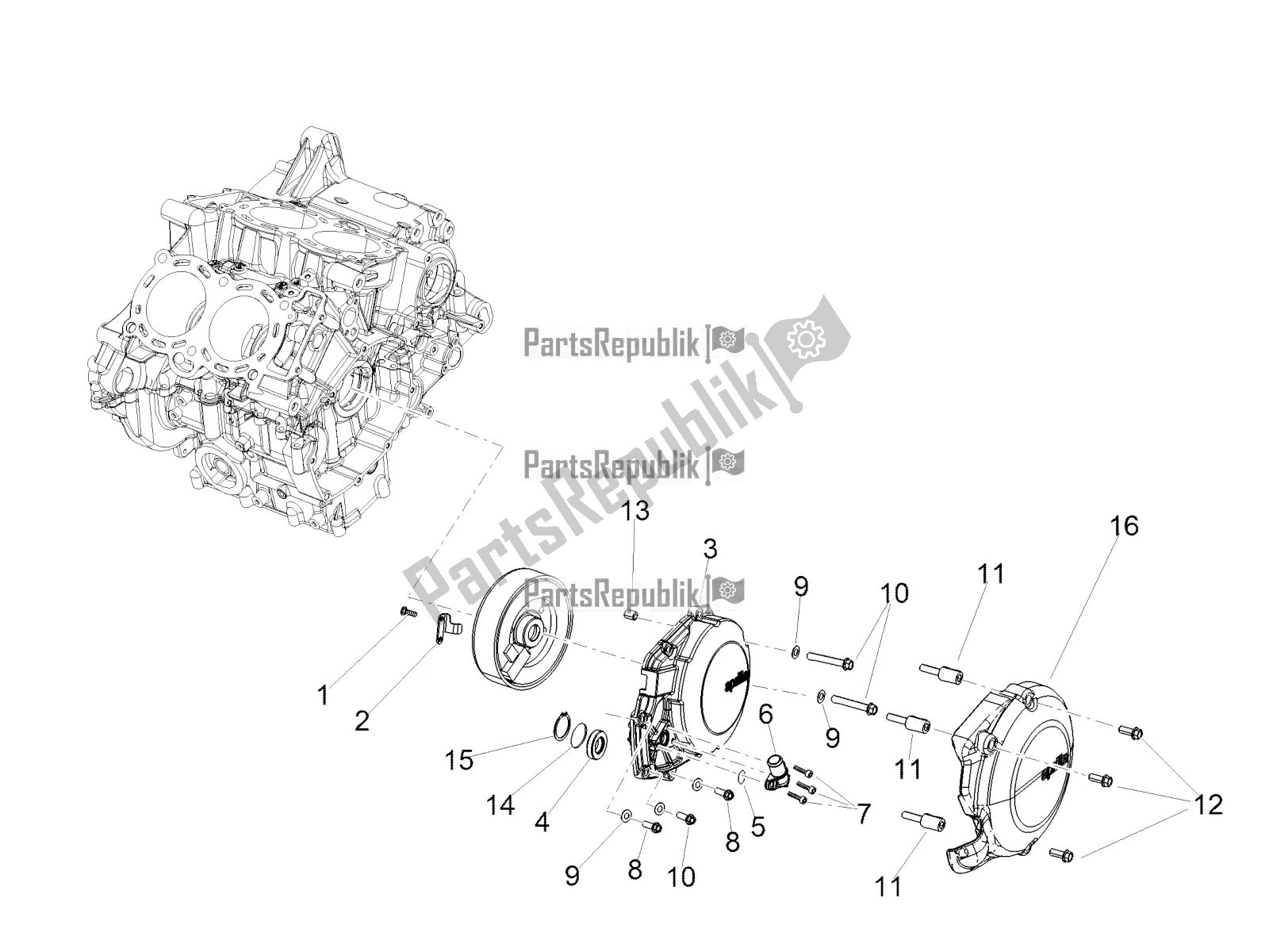 Tutte le parti per il Copertina del Aprilia Tuono V4 1100 RR Apac 2020