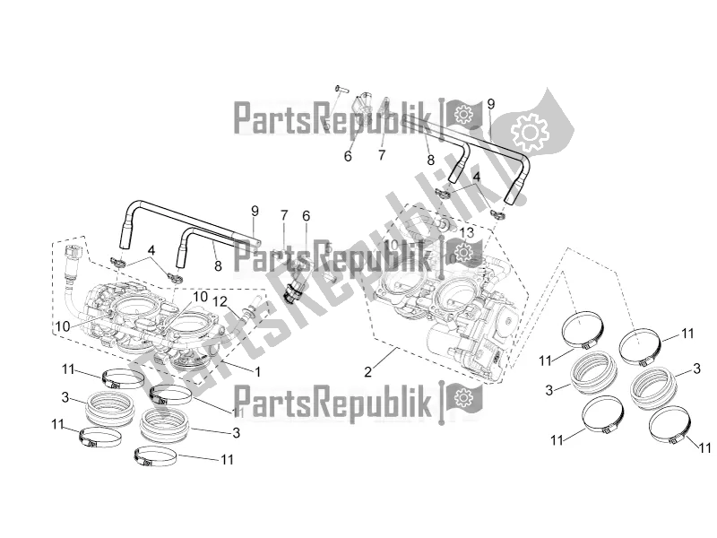 Wszystkie części do Korpus Przepustnicy Aprilia Tuono V4 1100 RR Apac 2020