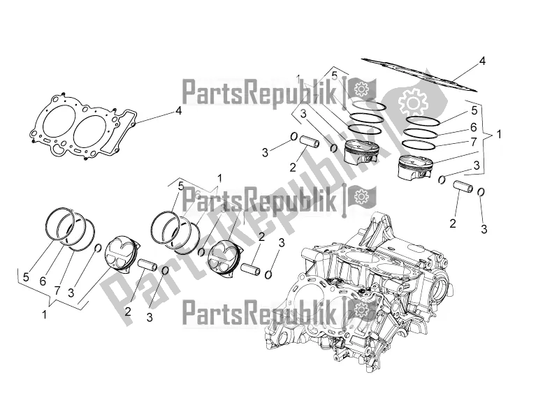 All parts for the Cylinder - Piston of the Aprilia Tuono V4 1100 RR USA 2019