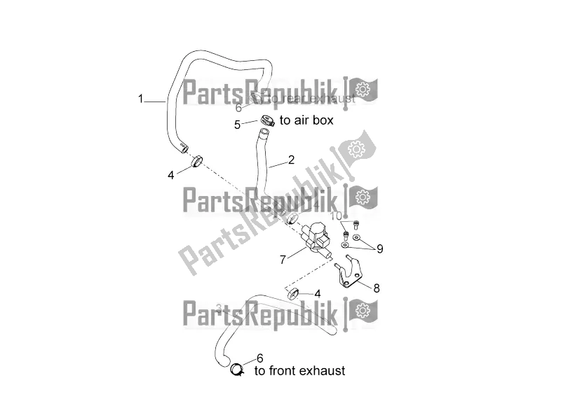 All parts for the Secondary Air of the Aprilia Tuono V4 1100 RR USA 2019