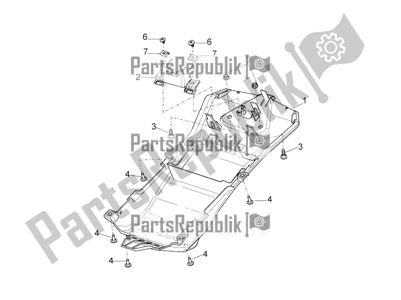 All parts for the Undersaddle of the Aprilia Tuono V4 1100 RR USA 2019