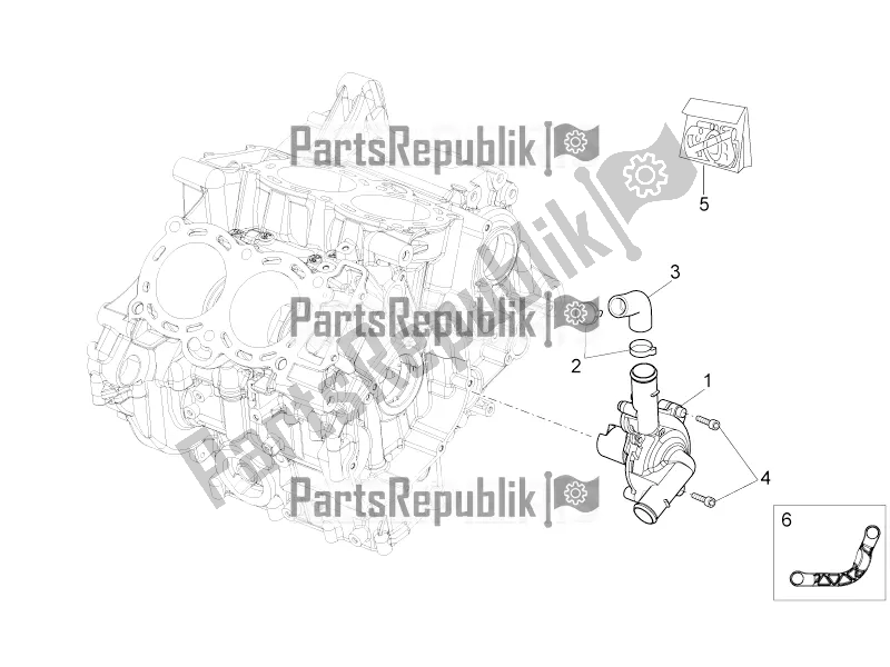 Toutes les pièces pour le Pompe à Eau du Aprilia Tuono V4 1100 RR USA 2019