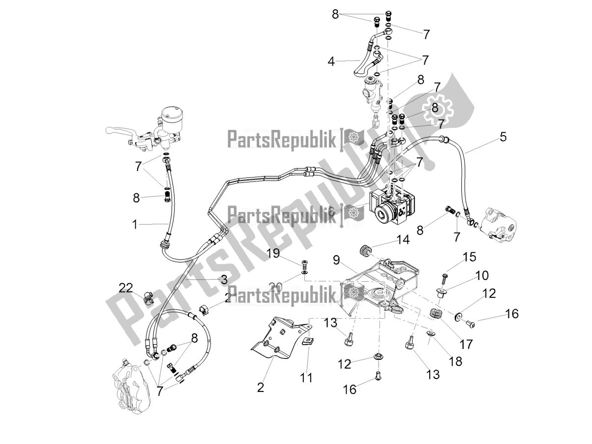 Todas las partes para Sistema De Frenos Abs de Aprilia Tuono V4 1100 RR USA 2020
