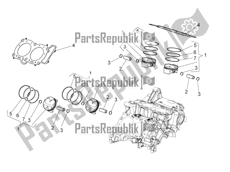Toutes les pièces pour le Cylindre - Piston du Aprilia Tuono V4 1100 RR USA 2020