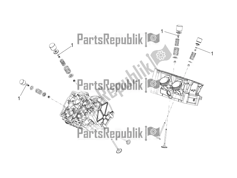 Alle onderdelen voor de Kleppen Pads van de Aprilia Tuono V4 1100 RR USA 2020