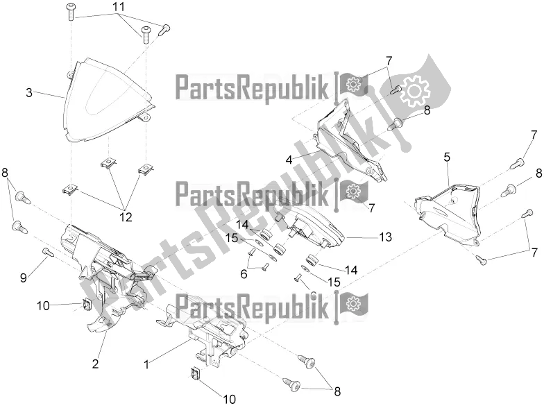 Alle Teile für das Instrumententafel des Aprilia Tuono V4 1100 RR USA, Canada 2016