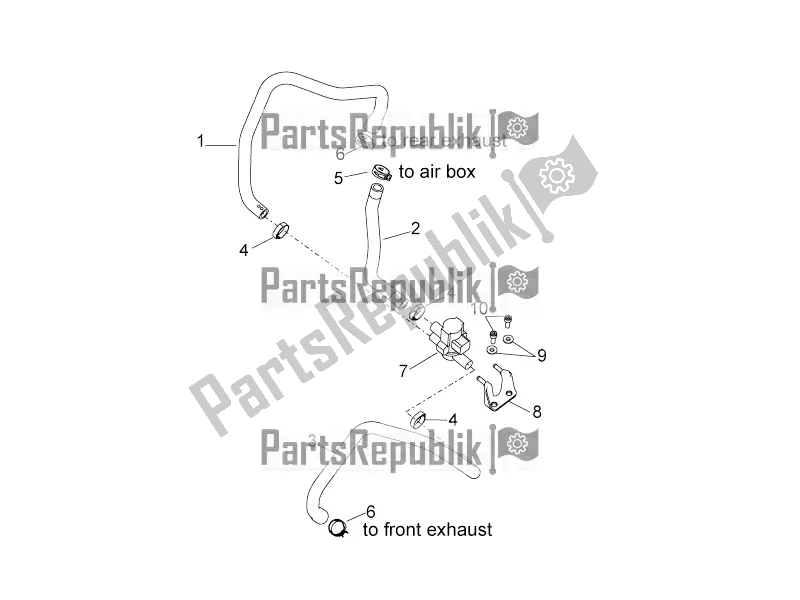 All parts for the Secondary Air of the Aprilia Tuono V4 1100 RR USA, Canada 2016