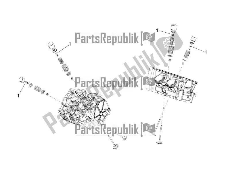 Alle onderdelen voor de Kleppen Pads van de Aprilia Tuono V4 1100 RR USA, Canada 2016