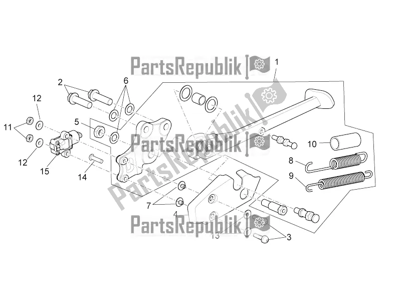 Alle Teile für das Zentraler Ständer des Aprilia Tuono V4 1100 RR ZD4 KG 2018