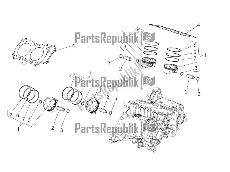 All parts for the Cylinder - Piston of the Aprilia Tuono V4 1100 RR ZD4 KG 2018