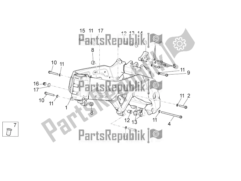 All parts for the Frame I of the Aprilia Tuono V4 1100 RR ZD4 KG 2018