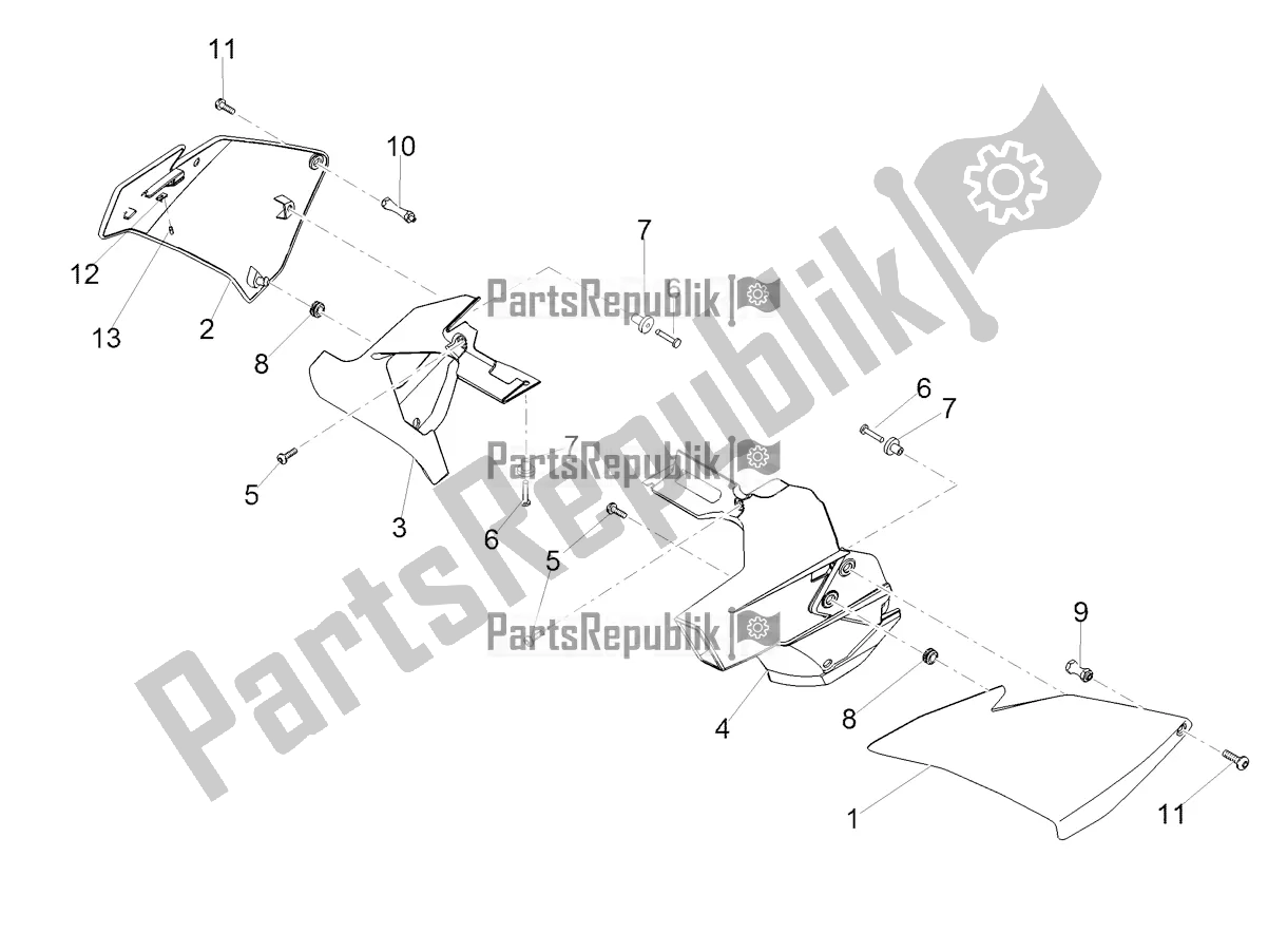 All parts for the Front Body Ii of the Aprilia Tuono V4 1100 RR ZD4 KG 2018