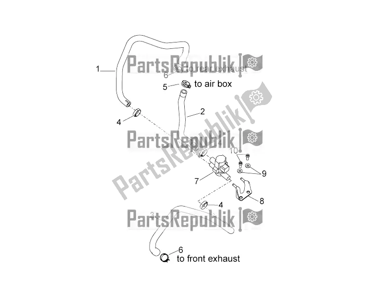 All parts for the Secondary Air of the Aprilia Tuono V4 1100 RR ZD4 KG 2018