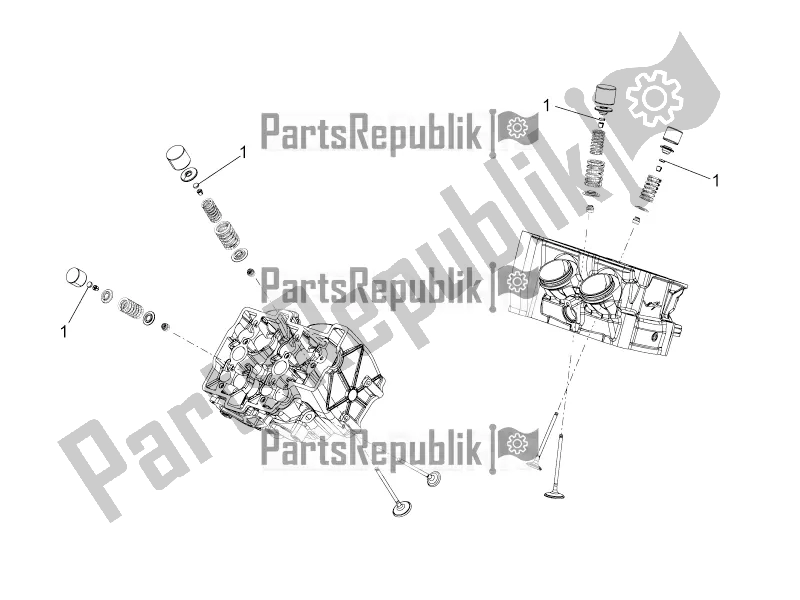 Alle onderdelen voor de Kleppen Pads van de Aprilia Tuono V4 1100 RR ZD4 KG 2018