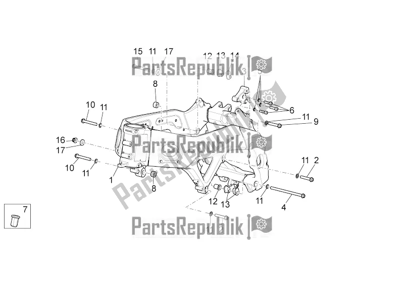 All parts for the Frame I of the Aprilia Tuono V4 1100 RR ZD4 KG0 2019