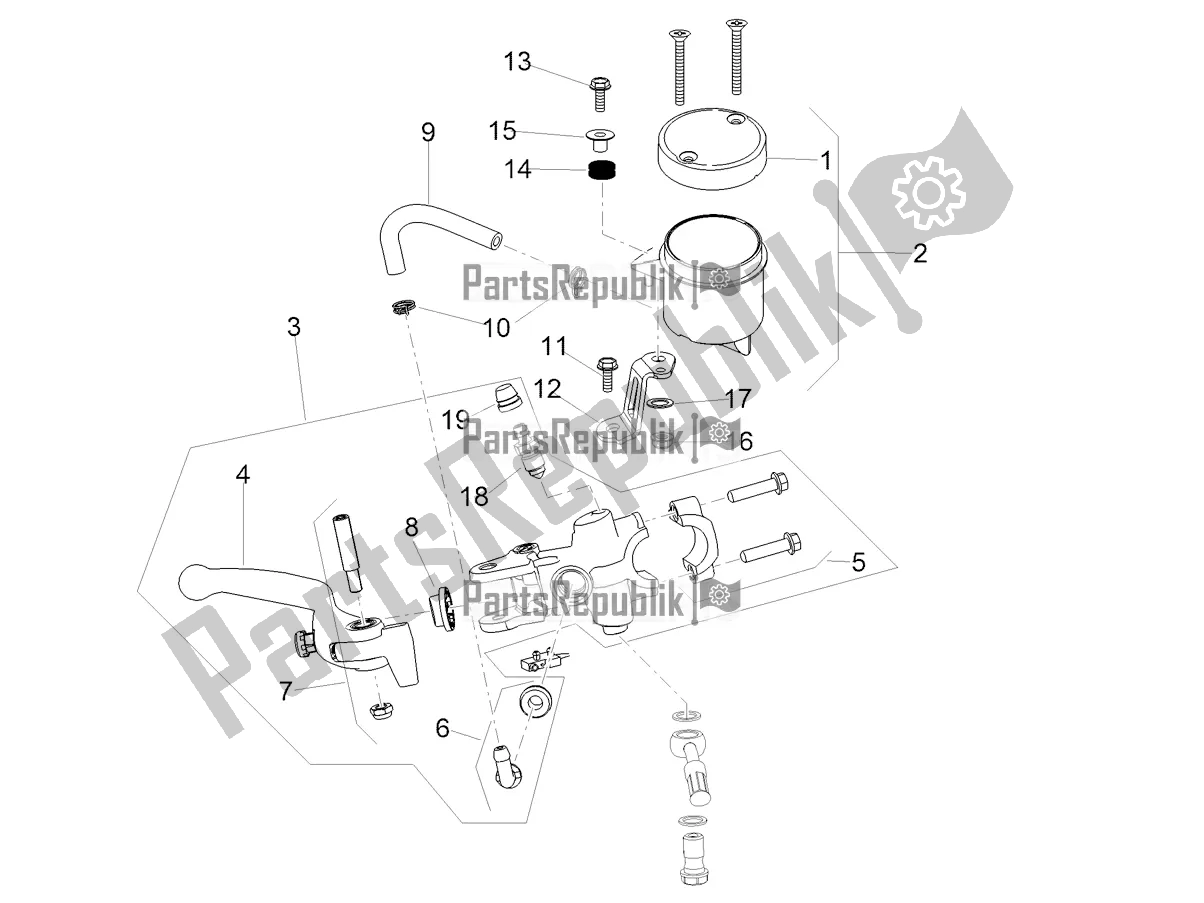 Todas las partes para Cilindro Maestro Delantero de Aprilia Tuono V4 1100 RR ZD4 KG0 2019