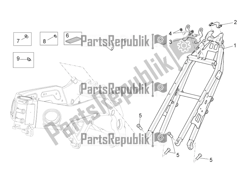 All parts for the Frame Ii of the Aprilia Tuono V4 1100 RR ZD4 KGU 2018