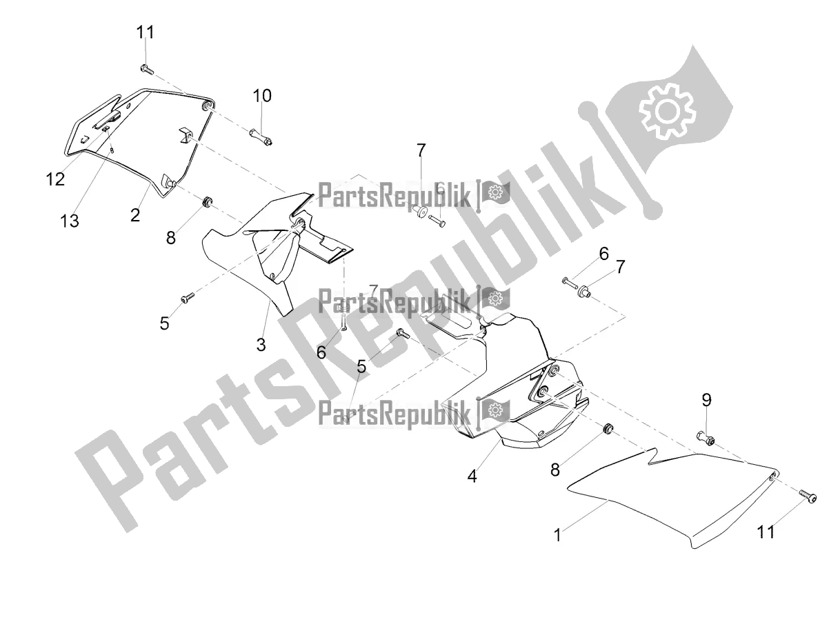 All parts for the Front Body Ii of the Aprilia Tuono V4 1100 RR ZD4 KGU 2018