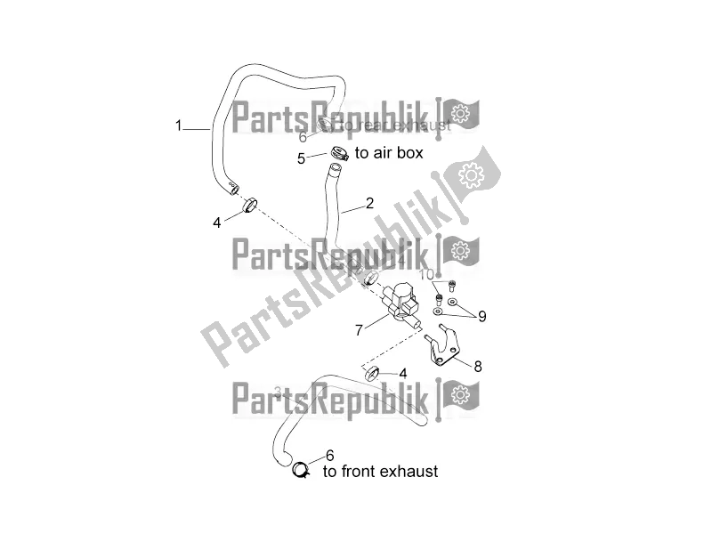 All parts for the Secondary Air of the Aprilia Tuono V4 1100 RR ZD4 KGU 2018