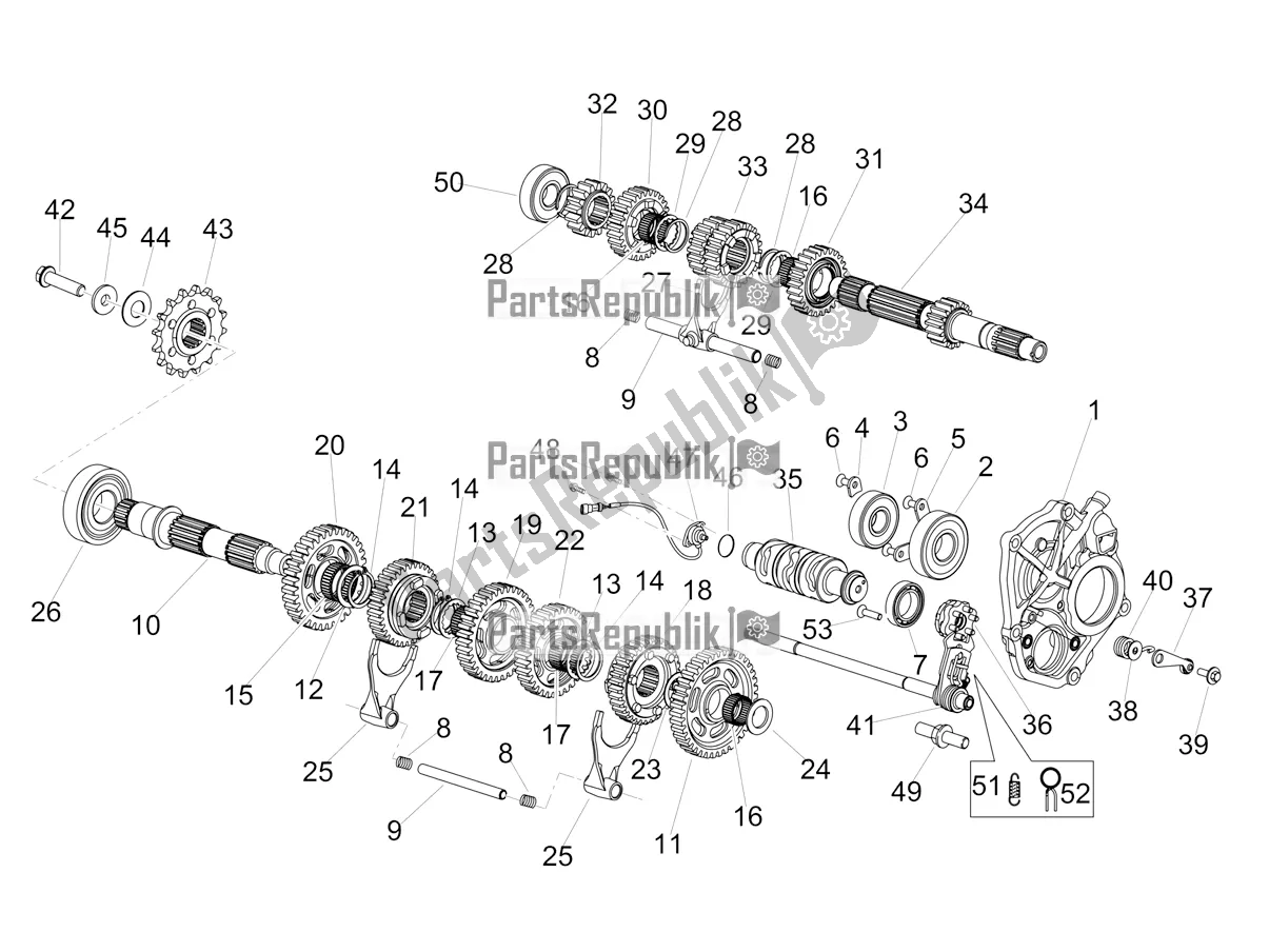 Toutes les pièces pour le Réducteur - Engrenage du Aprilia Tuono V4 1100 USA 2022