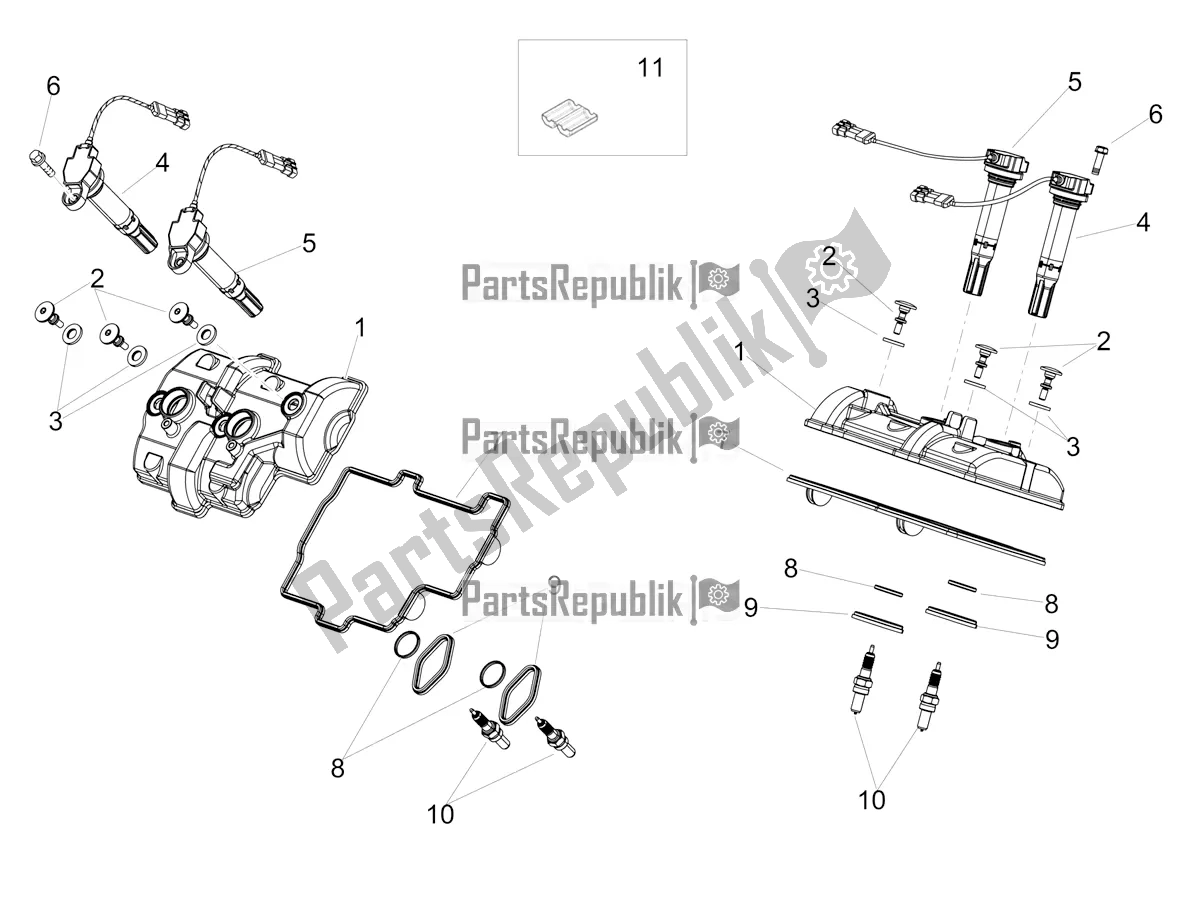 Toutes les pièces pour le Couverture De Tête du Aprilia Tuono V4 1100 USA 2022