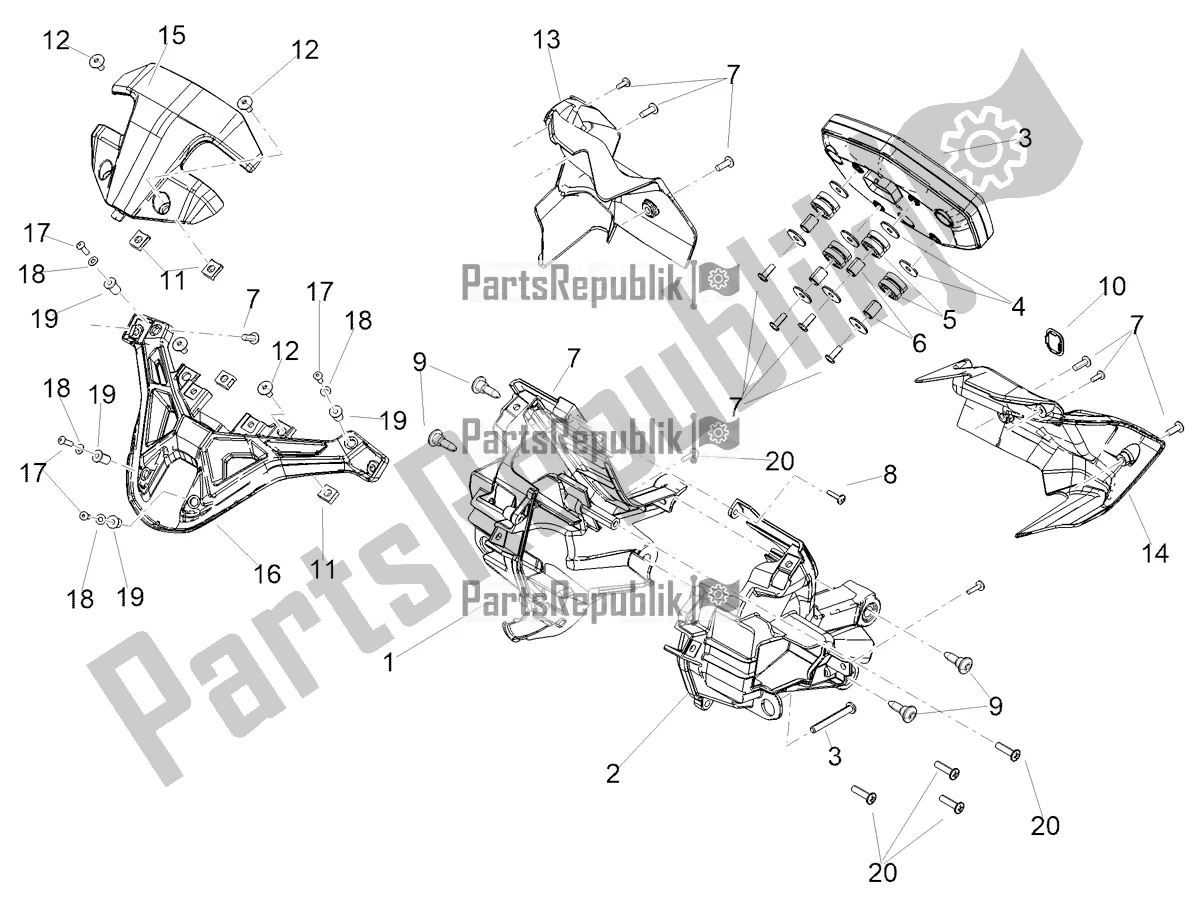 Alle Teile für das Instrumente des Aprilia Tuono V4 1100 USA 2022