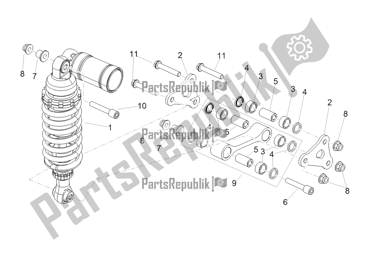 Tutte le parti per il Ammortizzatore del Aprilia Tuono V4 1100 USA 2022