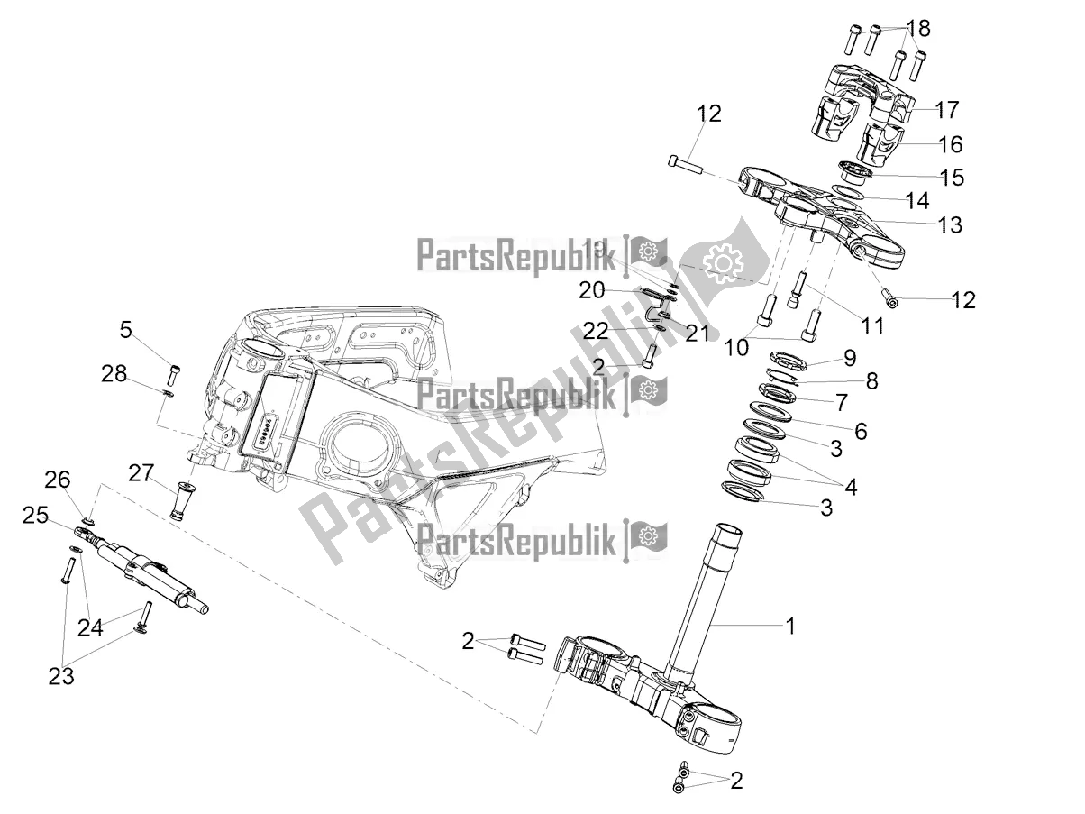 Toutes les pièces pour le Pilotage du Aprilia Tuono V4 1100 USA 2022